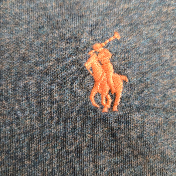 Polo Ralph Lauren Olive Green Long Sleeve Slight V Neck Basic Shirt Size Large - Picture 2 of 5